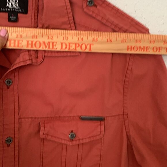 Rock Republic Cotton Short Sleeve Button Down Shirt Men’s Size L - Picture 4 of 9